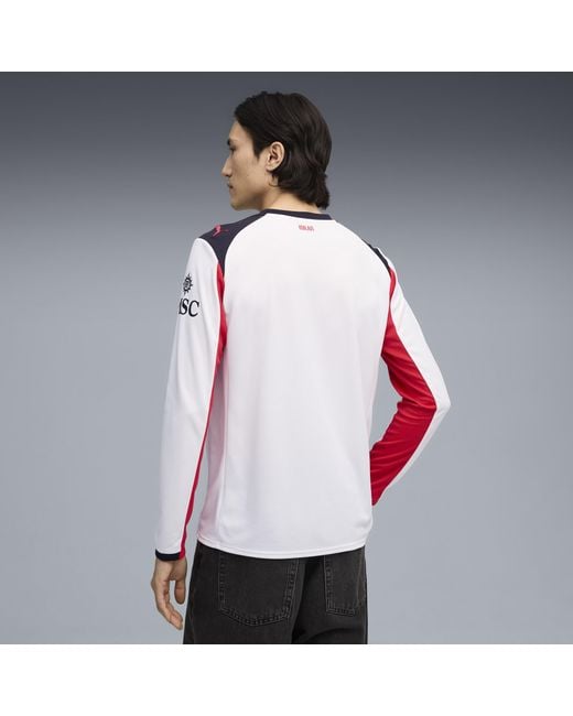 PUMA Ac Milan 25/26 Uitshirt Met Lange Mouwen Voor Rood/Wit, Maat in het Red voor heren