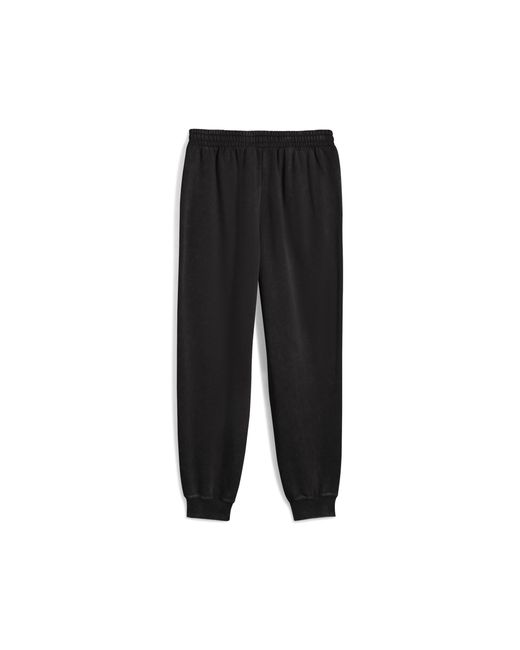 PUMA Black Elevated Essentials Acid Wash Fleece Sweatpants for men