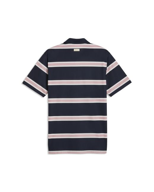 PUMA Blue X Arnold Palmer Pique Stripe Golf Polo for men