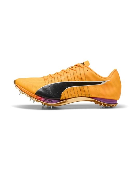 PUMA Orange Evospeed 400 Nitroâ Elite 2 Track & Field Sprinting Spikes Shoes