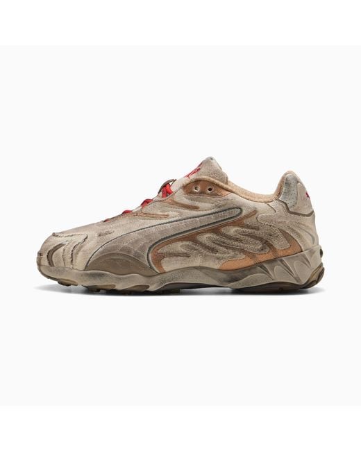 PUMA Brown Distressed Canvas Sneakers Collaboration