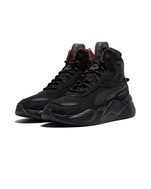 PUMA Black Rs-X Mid Ice Mid-Top Sneakers