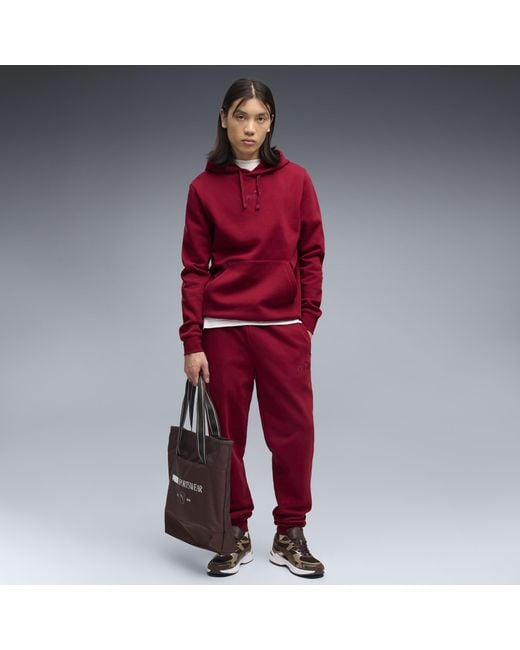 PUMA Red Essentials No.1 Logo Fleece Hoodie for men