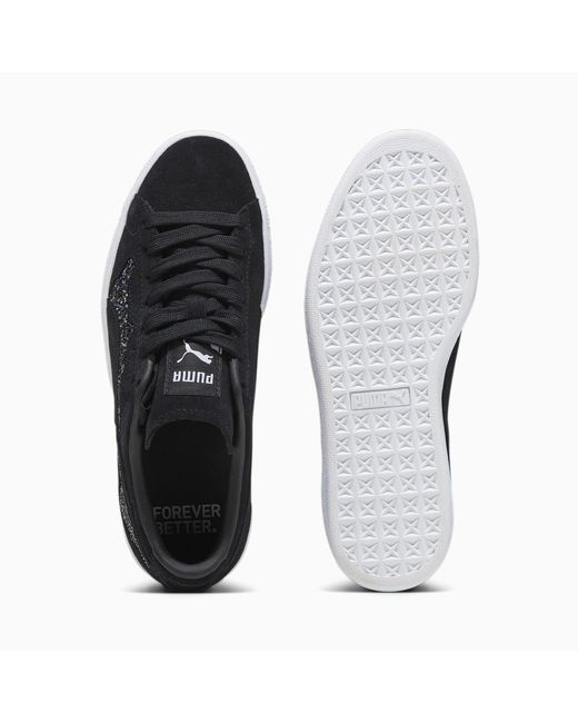 PUMA Black Suede Sneakers mit Swarovski-Kristallen Schuhe