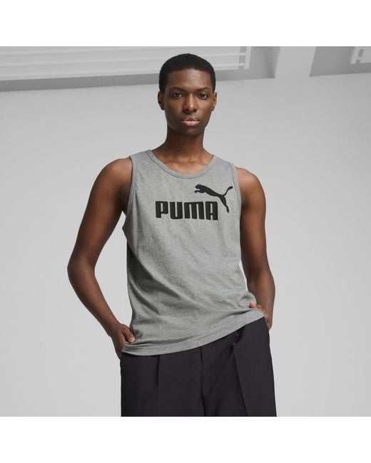 PUMA Gray Essentials No. 1 Logo Tank Top