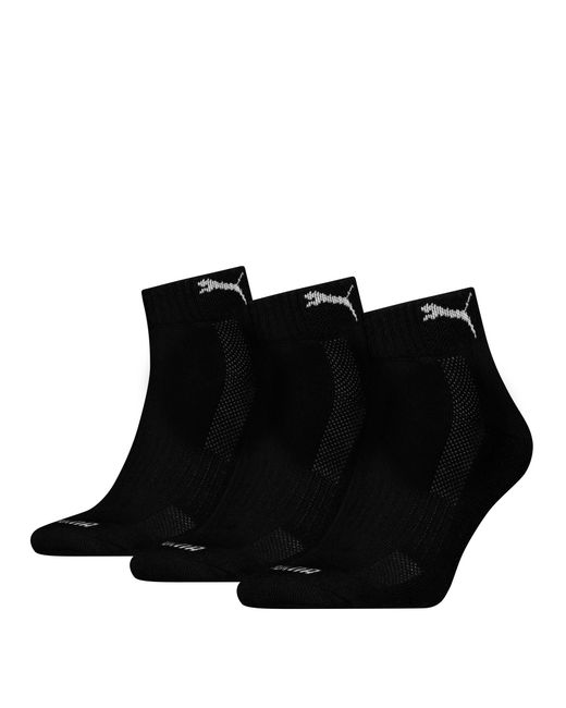 PUMA Black Quarter Socks (3 Pack)