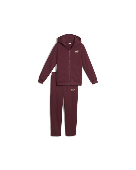 Chándal Con Capucha Metalizado Juvenil, Ropa, Rojo PUMA de color Red