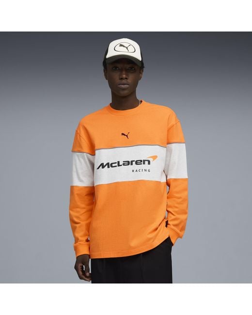 PUMA Orange Mclaren Racing Relaxed Sweatshirt for men