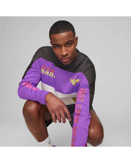 PUMA X Melo Moto Basketball Trikot in Purple für Herren