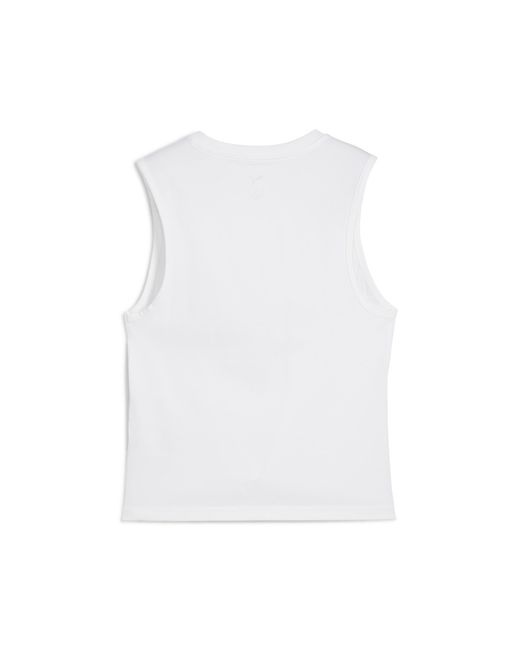 PUMA White Ess No. 1 Logo Slim Tank Top