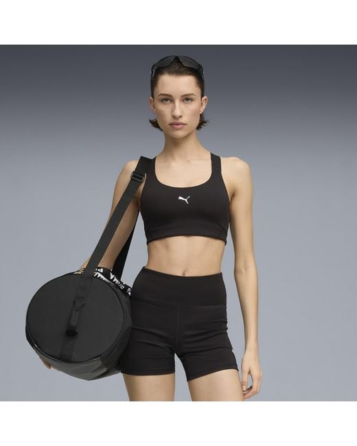 PUMA Black 4Keeps Adjustable Moisture Wicking, Mid Impact Sports Bra