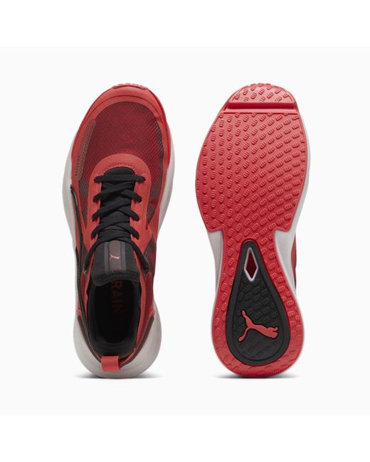Puma red black shoes deals