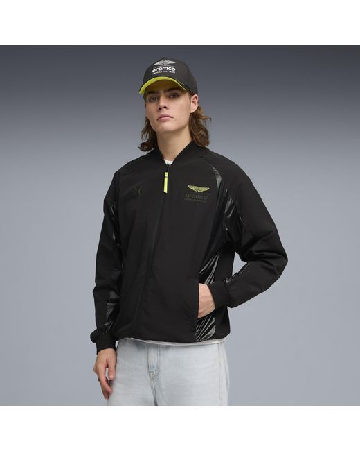 PUMA Black X Aston Martin Aramco F1Â Team Bomber Jacket for men