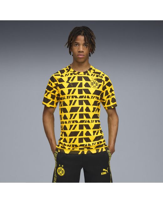 Maglia Pre-Partita Borussia Dortmund Da Uomo, Sport, Faster Giallo/Nero di PUMA in Yellow da Uomo