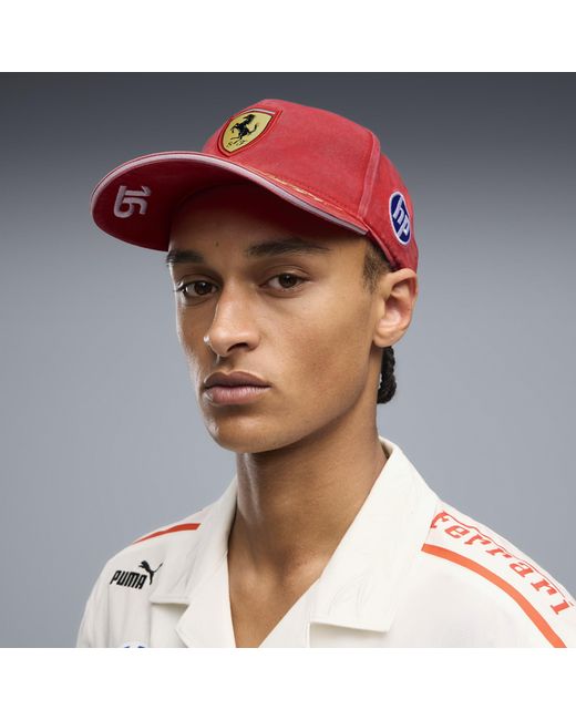 PUMA Red Scuderia Ferrari Replica Monza Charles Leclerc Baseball Cap
