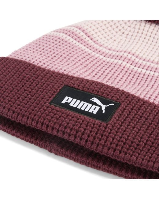 PUMA Red Essentials Beanie Mit Bommel, Accessoires, Ruby Shimmer/Mix