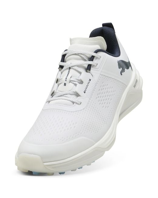 PUMA White Shadowcat Nitro 2.0 Golf Shoes for men