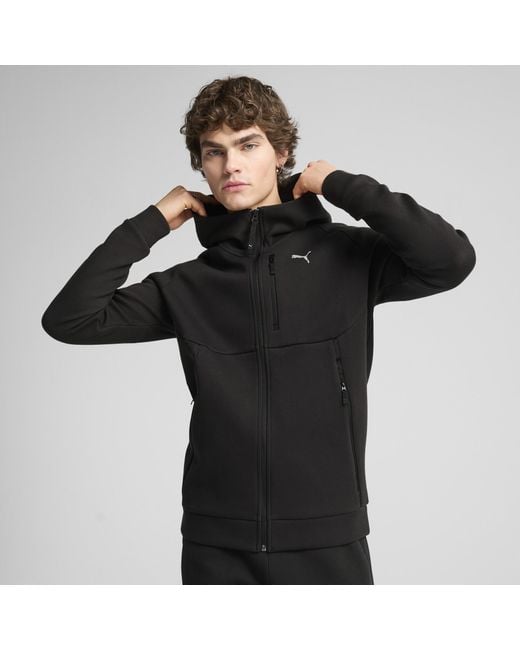 Veste À Capuche Zippée Tech PUMA pour homme en coloris Black
