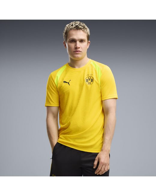 PUMA Yellow Borussia Dortmund Slim Training Jersey for men