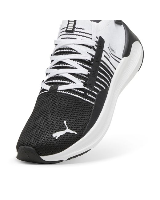 PUMA Softride Symmetry Fuzion Hardloopschoenen Voor Zwart/Grijs/Wit, Maat in het Black voor heren