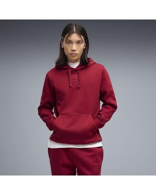 PUMA Red Essentials No.1 Logo Fleece Hoodie for men