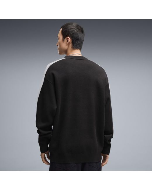 Pull En Maille Décontractée T7 E PUMA en coloris Black