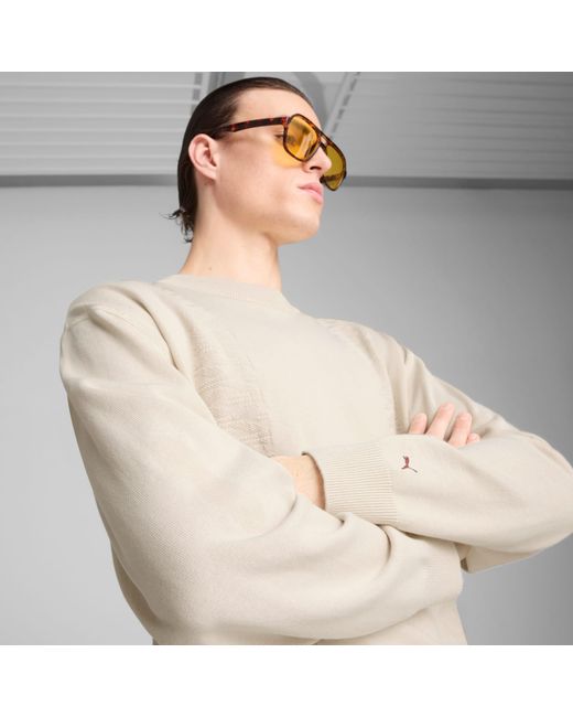 PUMA Palais Artisan Top Met Ronde Hals in het White voor heren