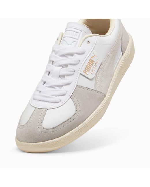PUMA White Palermo Leather Sneakers Schuhe