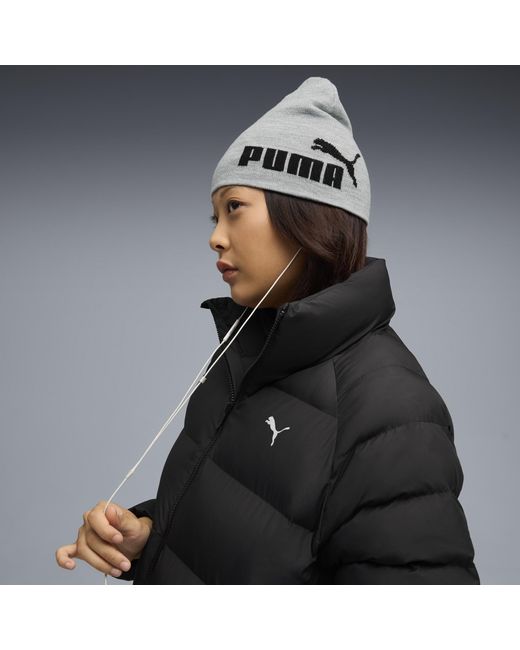 PUMA Essentials Beani Met Middelhoge Kroon Zonder Boord, Zwart/Grijs in het Gray