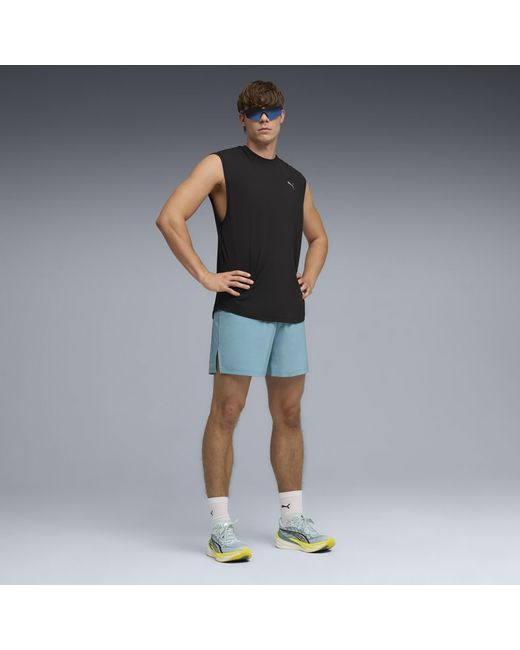PUMA Blue Dreamrun Drycell Running 5" Shorts for men