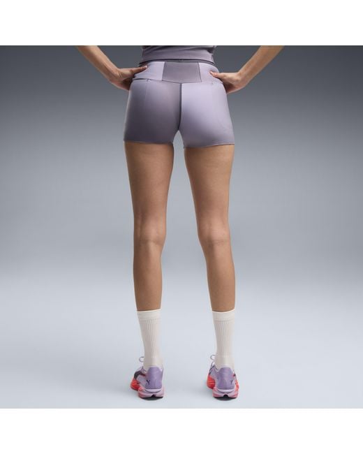 PUMA Purple Lightspeed Printed 3" Running Short Tights