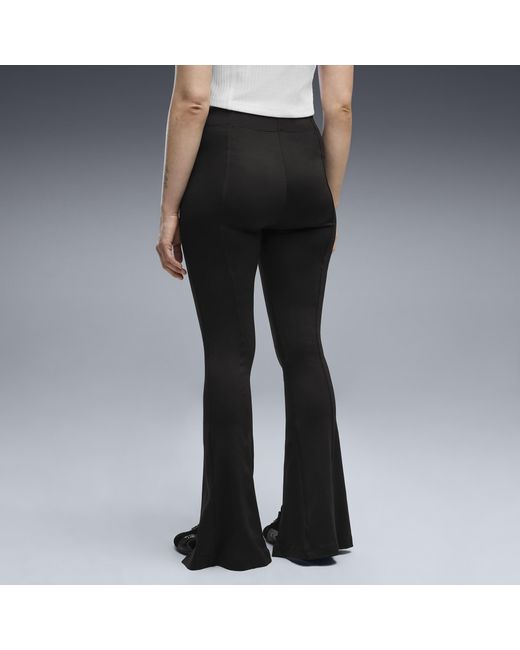 PUMA Gray Essentials Flared Pintuck Tights
