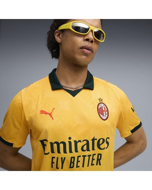 PUMA Ac Milan 25/26 Ausweichtrikot Herren, Sport, Sunny/Dark Myrtle in Yellow für Herren