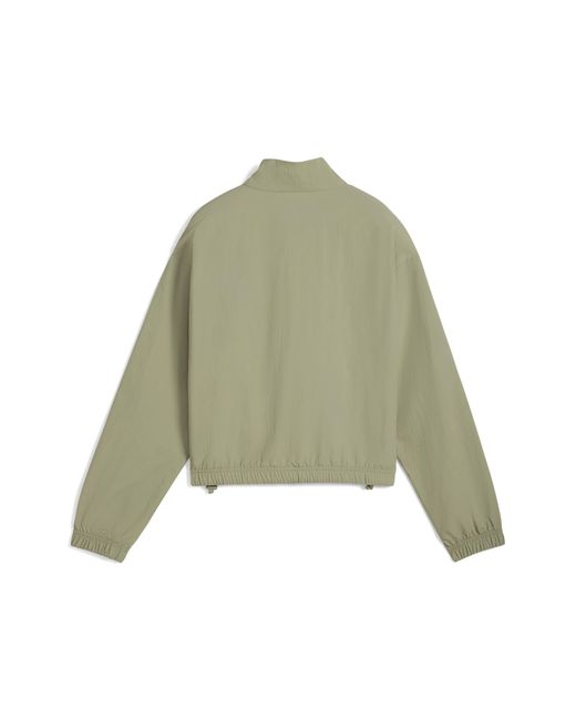PUMA Green Her Relaxed Half-Zip Crew