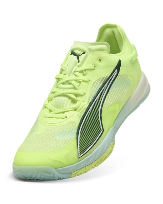 Zapatillas De Balonmano Accelerate Nitro Sqd 4 Calzado, Fizzy Light/Verde Terrain/Blanco PUMA de color Green