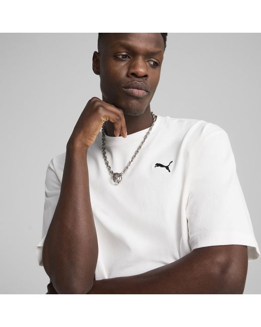 PUMA White Wardrobe Essentials Boxy T-Shirt for men