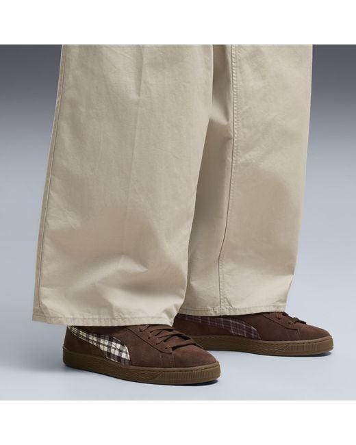 PUMA Brown Suede Patch Sneakers Schuhe
