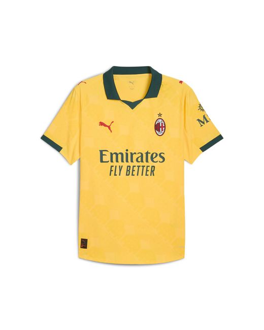 PUMA Ac Milan 25/26 Authentic Ausweichtrikot Herren, Sport, Sunny/Dark Myrtle in Yellow für Herren
