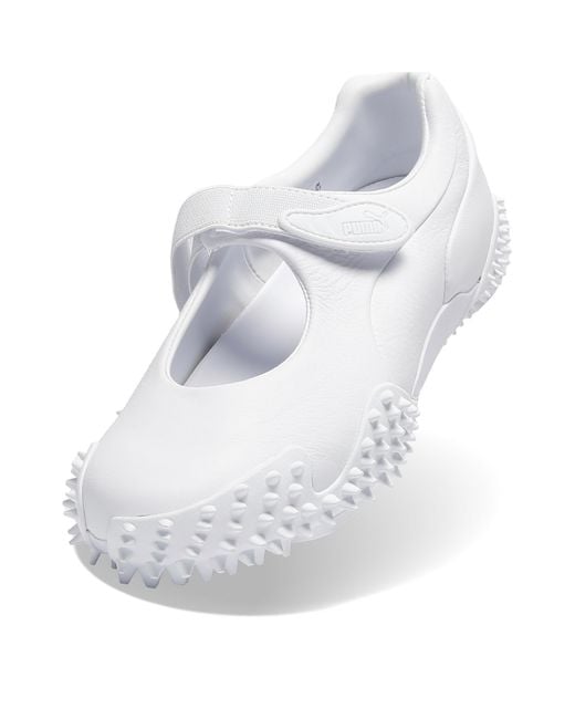 PUMA White Mostro Fey Leather Sneakers