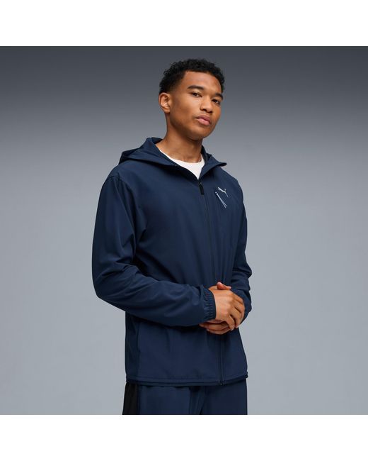 PUMA Blue Flex Stretch Woven Training Jacket Dark for men