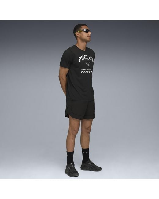 PUMA Run Club Graphic Mesh T-Shirt Herren, Kleidung in Black für Herren