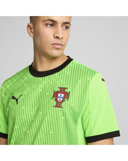 PUMA Green Portugal 2025 Goalkeeper Short Sleeves Jersey for men