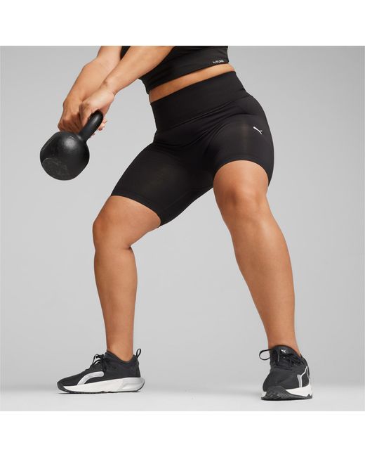 PUMA Shapeluxe Naadloze Fietsshort Met Hoge Taille Voor in het Black