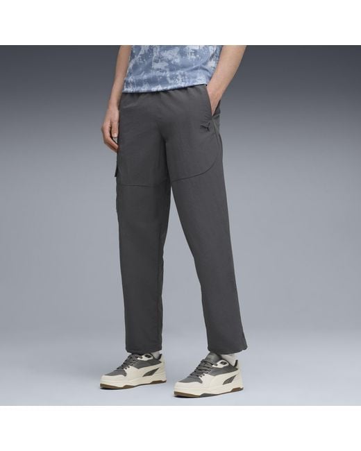 PUMA Gray Tech Better Woven Pants for men