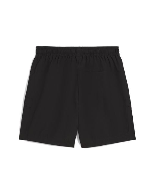 PUMA Black Wardrobe Essentials Relaxed 6" Cargo Shorts for men