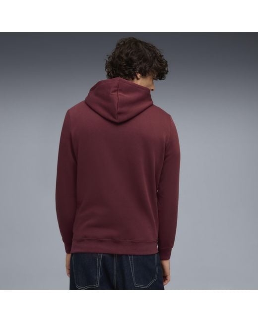 PUMA Red Elevated Essentials Hoodie for men