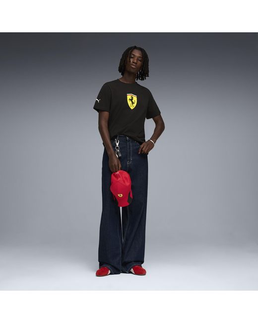 PUMA Black Scuderia Ferrari Colored Shield T-Shirt for men