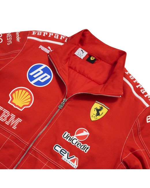 PUMA Red Scuderia Ferrari Hp Replica Special Monza Bomber Jacket for men