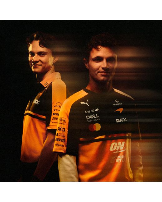 PUMA Orange Mclaren Mastercard F1 Team Replica T-Shirt for men