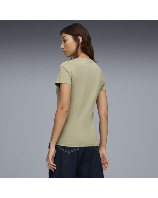 T-Shirt Con Grafica Varsity Da Donna, Abbigliamento, Lux Army di PUMA in Green